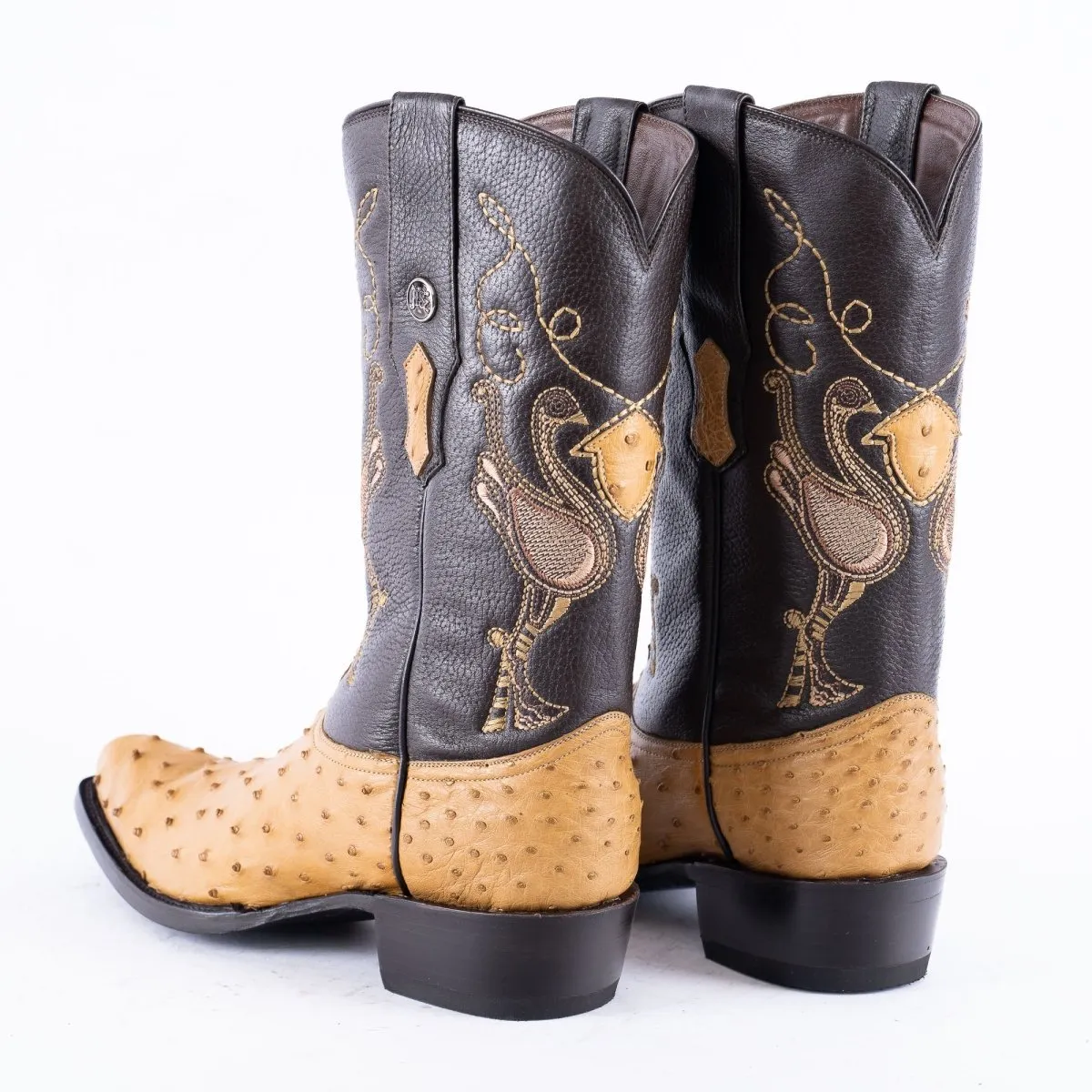 RANCHO SEMENTAL EXOTIC LEATHER Ostrich Orix Cowboy Boots