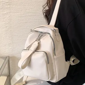Realaiot Women Designer Soft Leather Backpacks Sac A Dos Casual Luxury Fashion High Quality Backpack for Teenage Girls Mochila Rucksack
