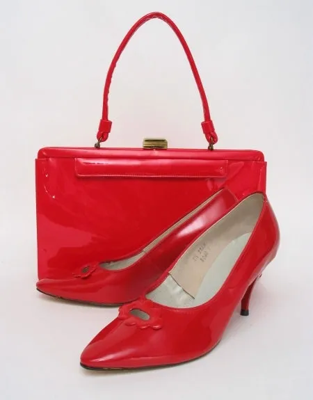 Red Patent Kitten Heels