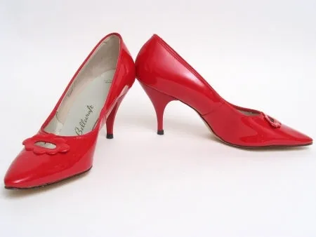 Red Patent Kitten Heels