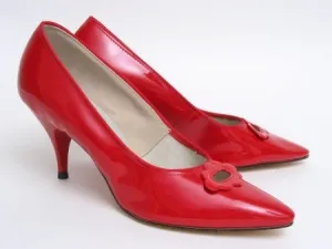 Red Patent Kitten Heels