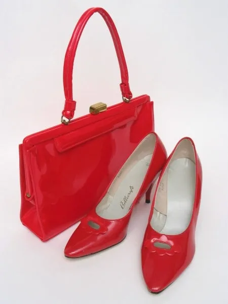 Red Patent Kitten Heels