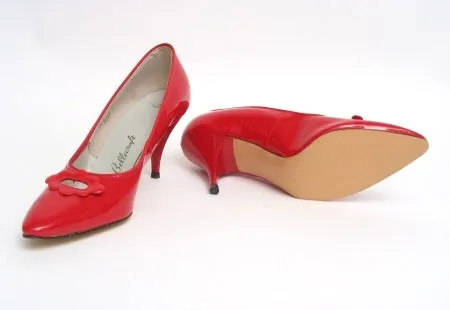 Red Patent Kitten Heels