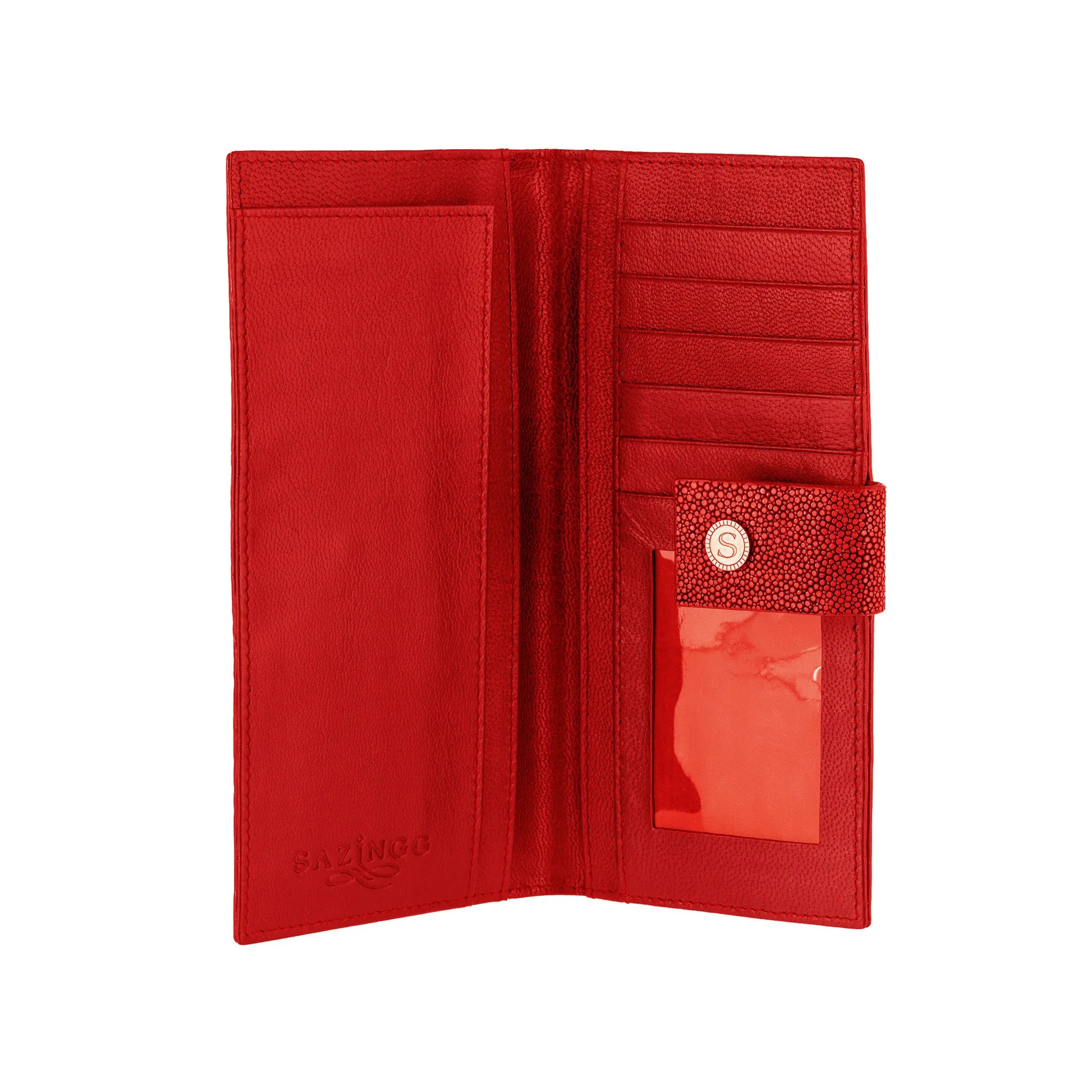 Red Stingray Leather Wallet