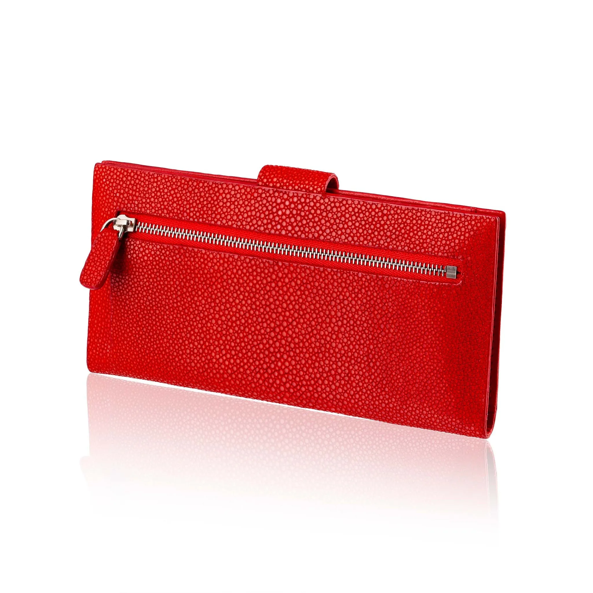 Red Stingray Leather Wallet