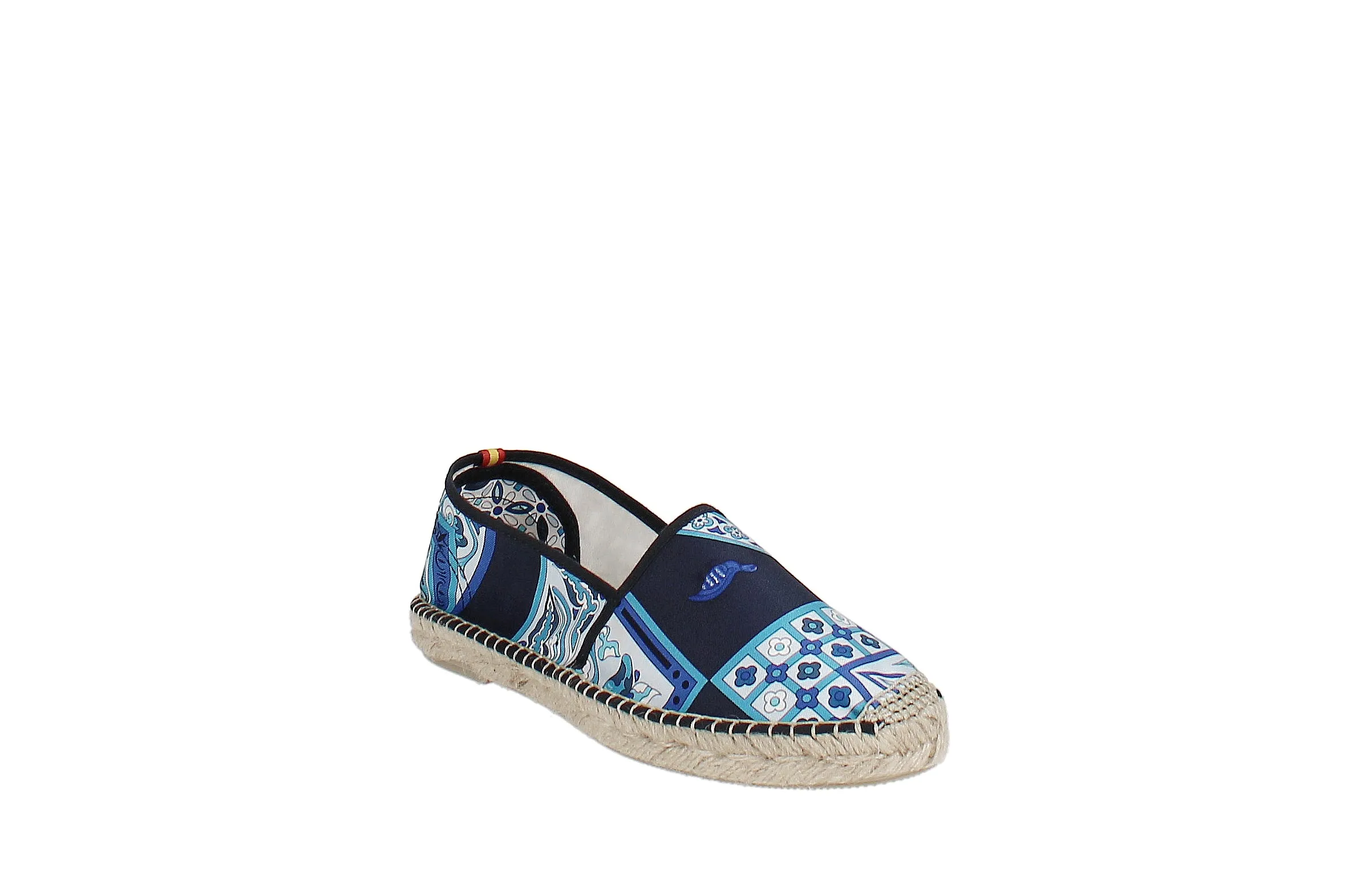 Respoke Women's Luna Toyo Printed Espadrille Flats BLUE/ BLACK 37/ 6.5
