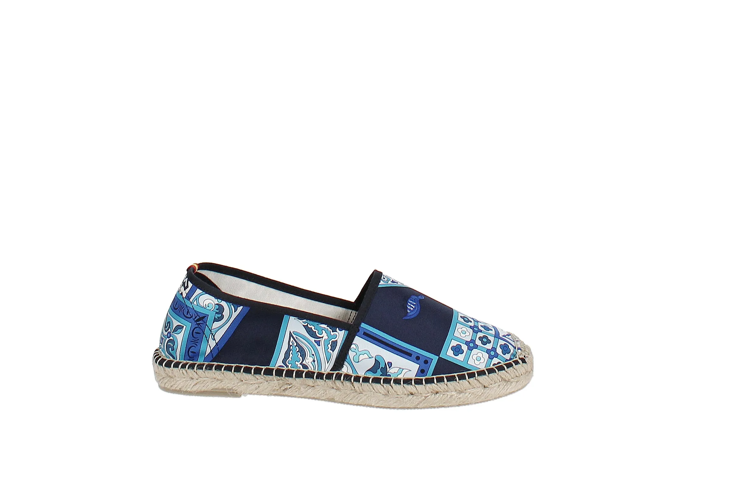 Respoke Women's Luna Toyo Printed Espadrille Flats BLUE/ BLACK 37/ 6.5