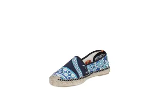 Respoke Women's Luna Toyo Printed Espadrille Flats BLUE/ BLACK 37/ 6.5