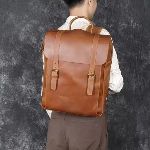 Retro Crazy Horse Leather Backpack