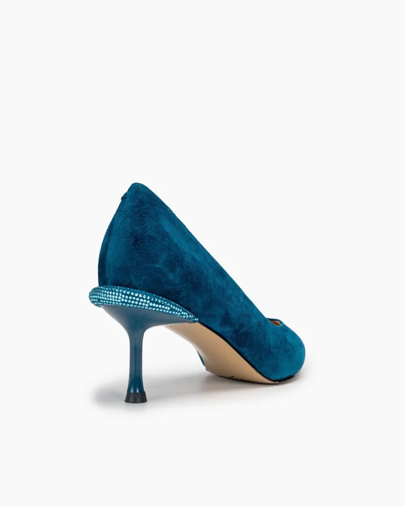 Rhinestones Stiletto Heel Pointed Toe Wedding Party Pumps