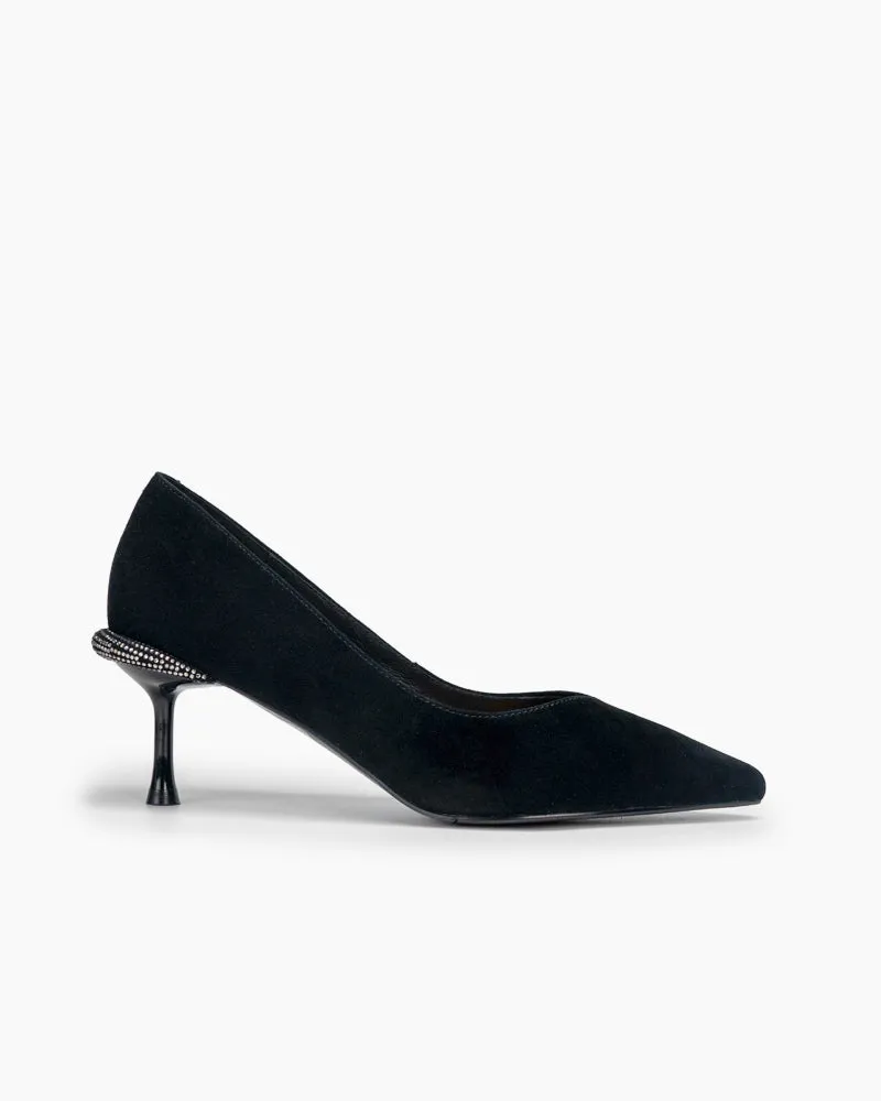 Rhinestones Stiletto Heel Pointed Toe Wedding Party Pumps