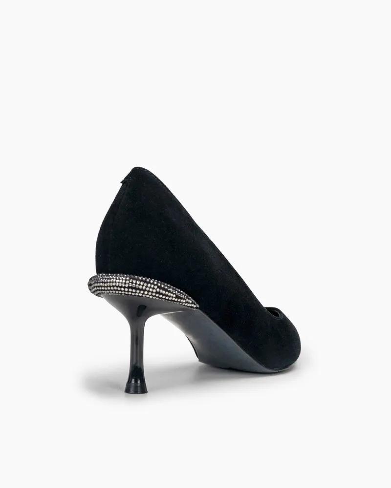 Rhinestones Stiletto Heel Pointed Toe Wedding Party Pumps