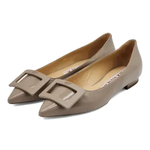 Roger Vivier Gommettine Ball Ballet Flats - Leather - Gray - 40