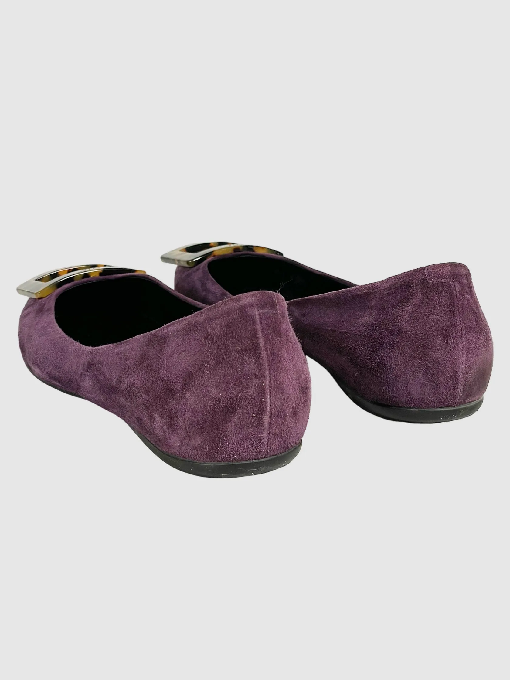 Roger Vivier Suede Ballet Flats - Size 39