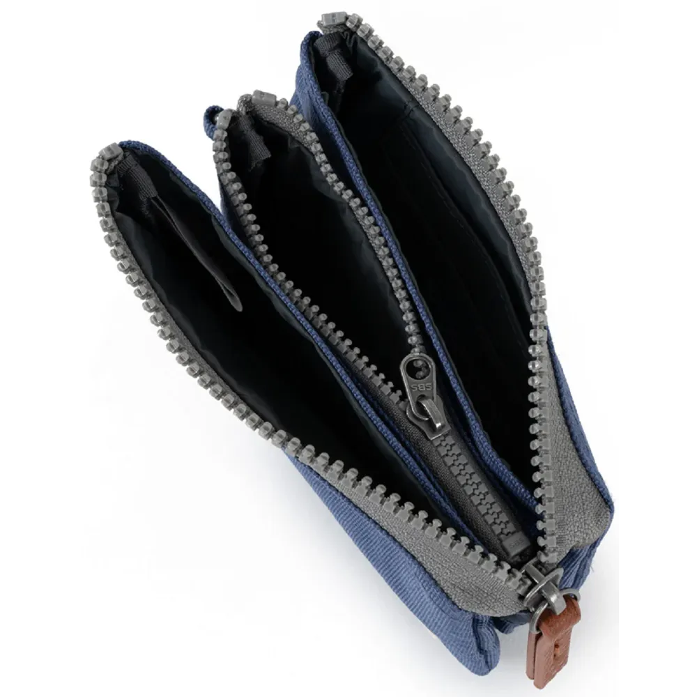 Roka Carnaby Recycled Canvas Burnt Blue Wallet