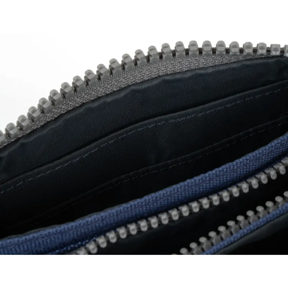 Roka Carnaby Recycled Canvas Burnt Blue Wallet