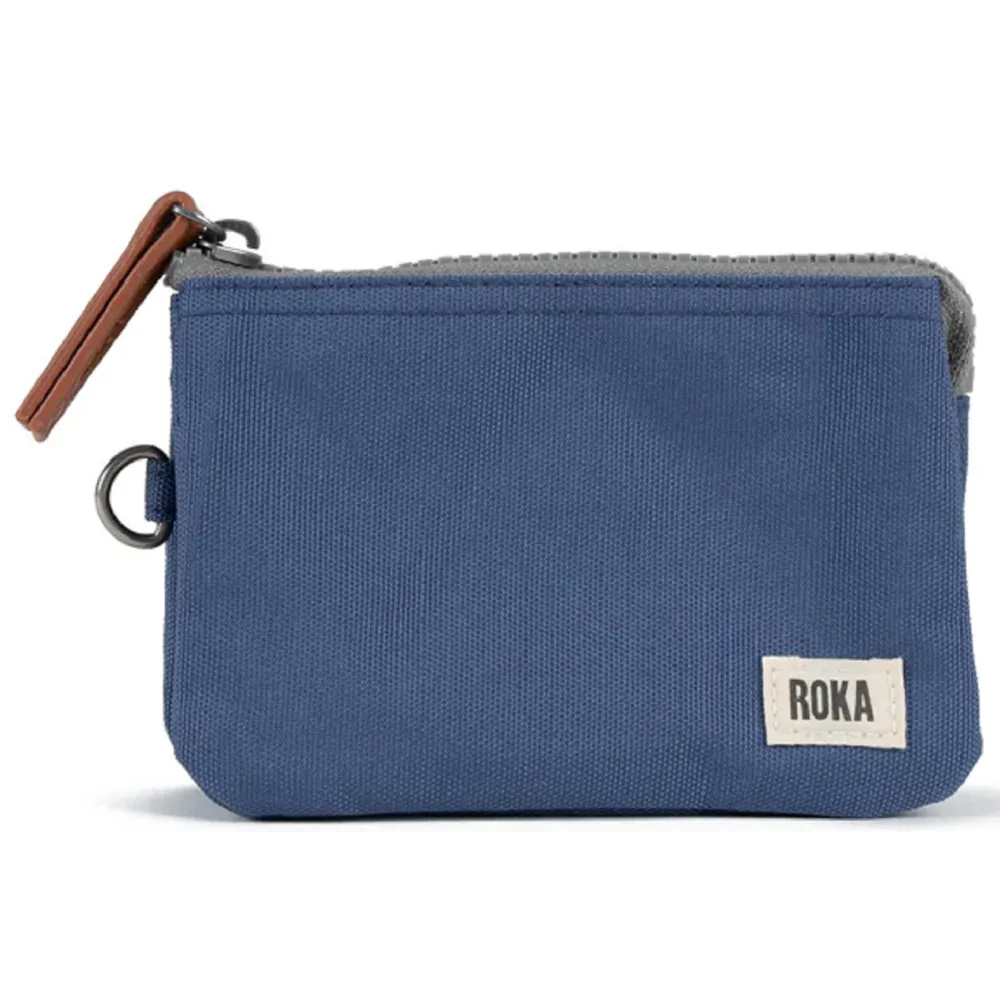 Roka Carnaby Recycled Canvas Burnt Blue Wallet