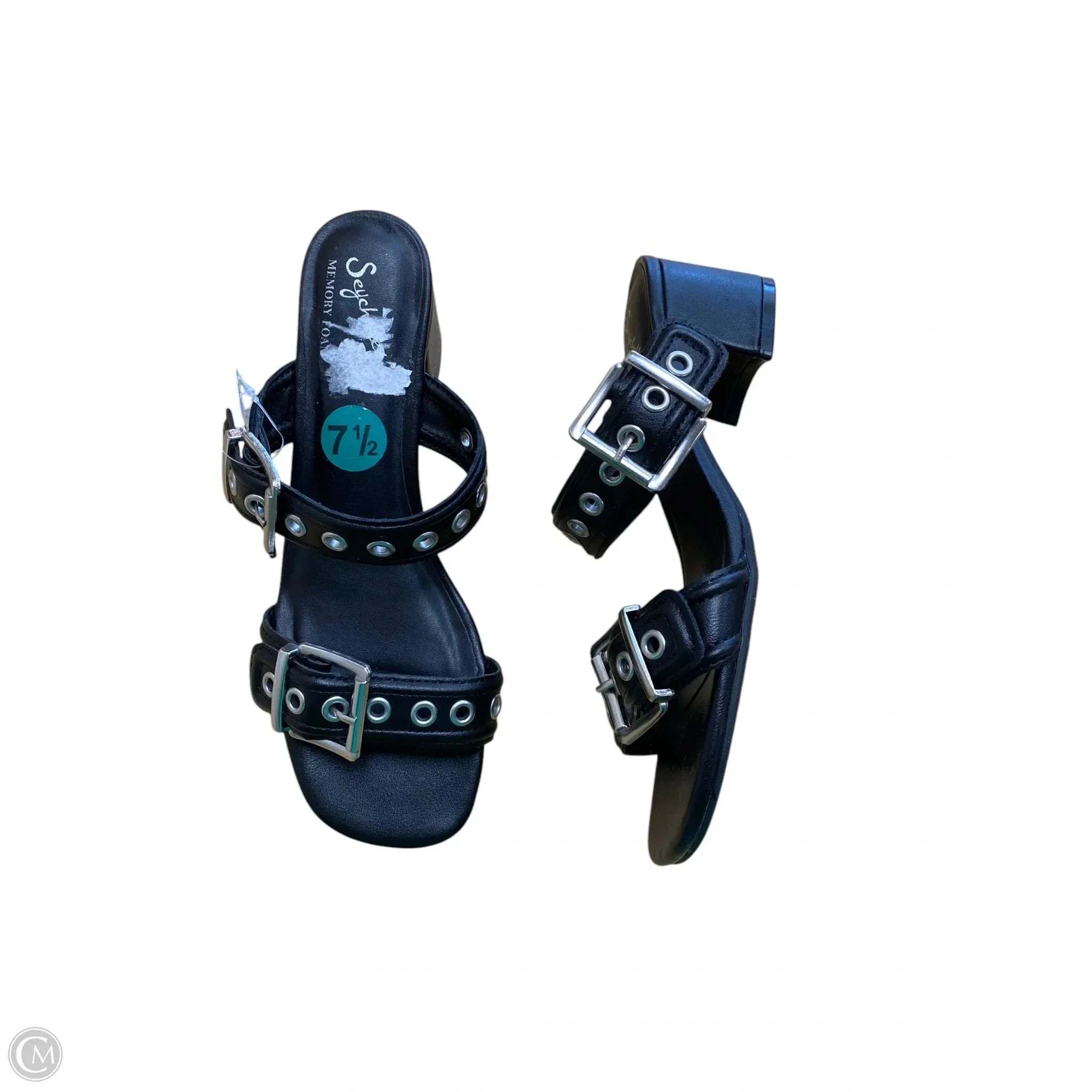 Sandals Heels Block By Seychelles In Black, Size: 7.5
