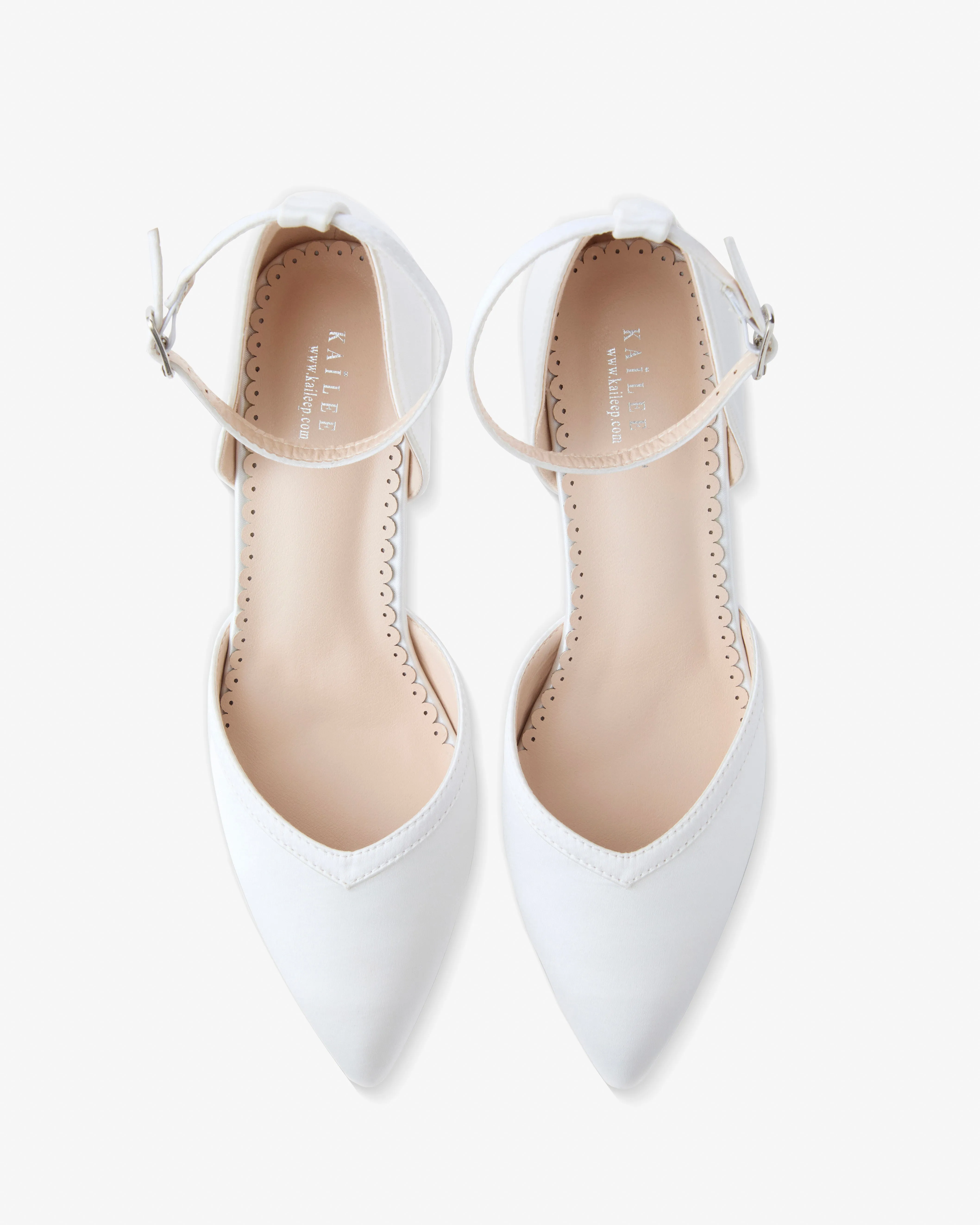 Satin Block Heels Wedding Shoes