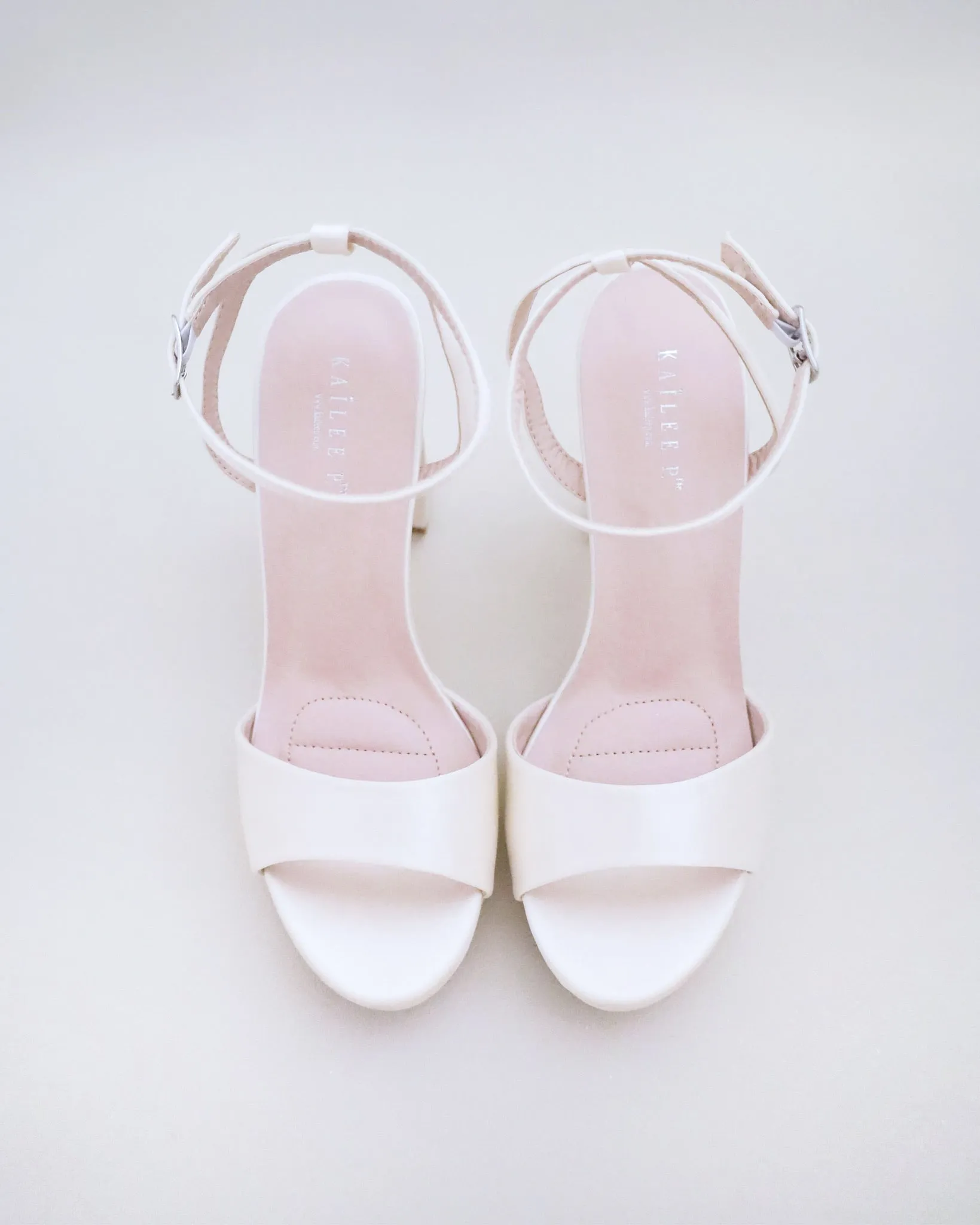Satin Platform Block Heel Wedding Sandals