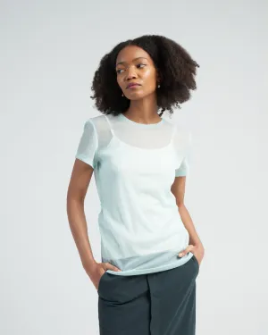 sheer gauze baby tee - mint