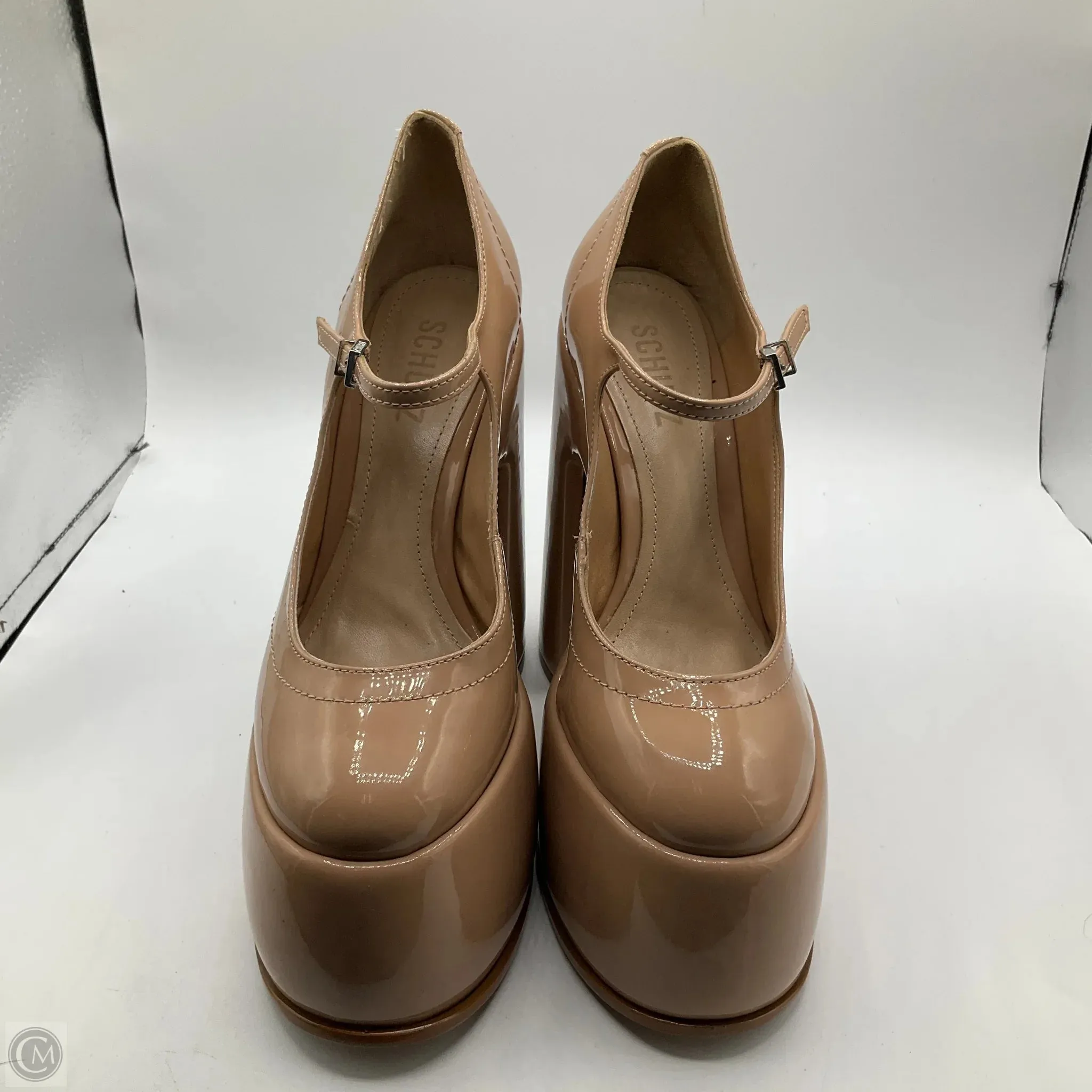 Shoes Heels Block By Cmb In Tan, Size: 7