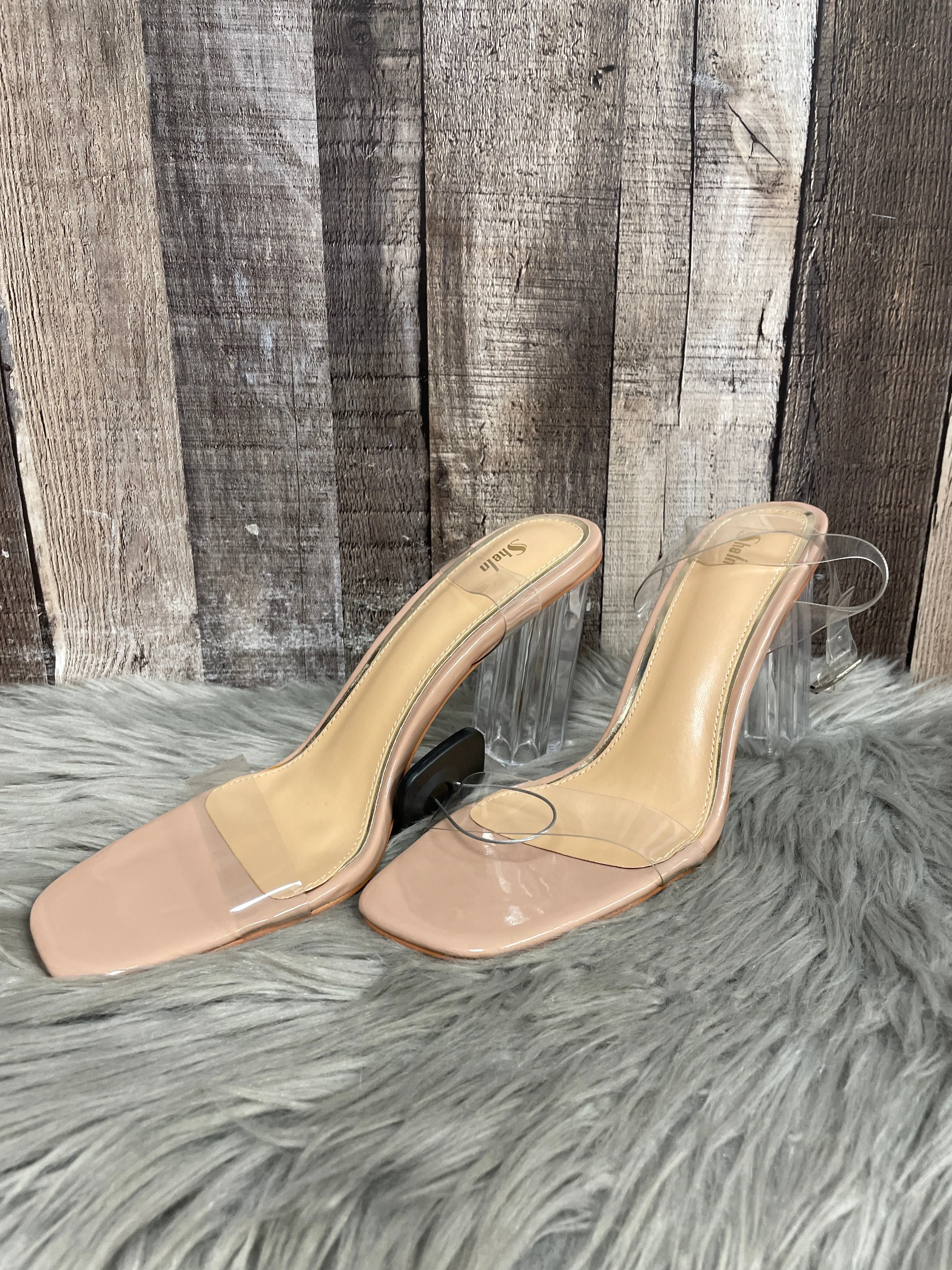 Shoes Heels Block By Cme In Beige, Size: 11