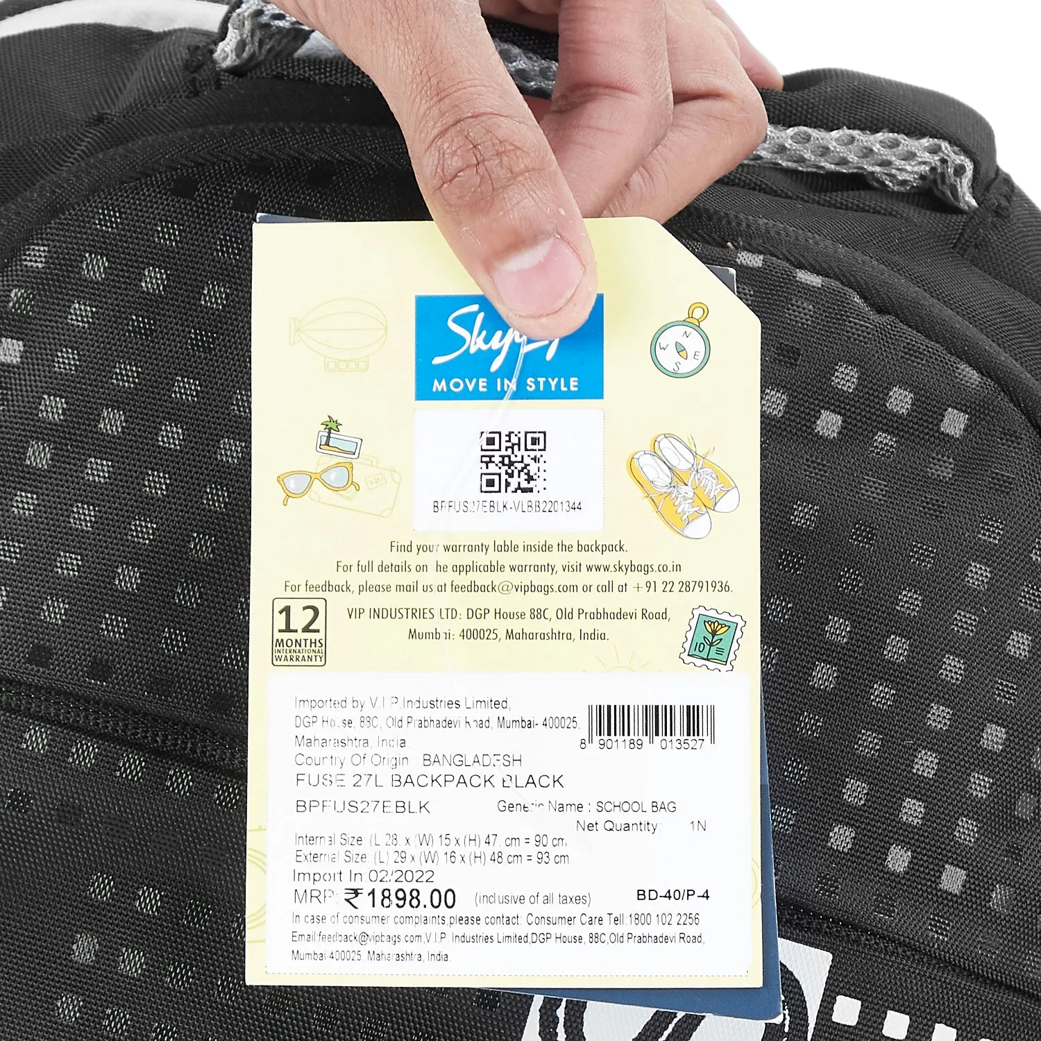 Skybags Fuse  27L Backpack