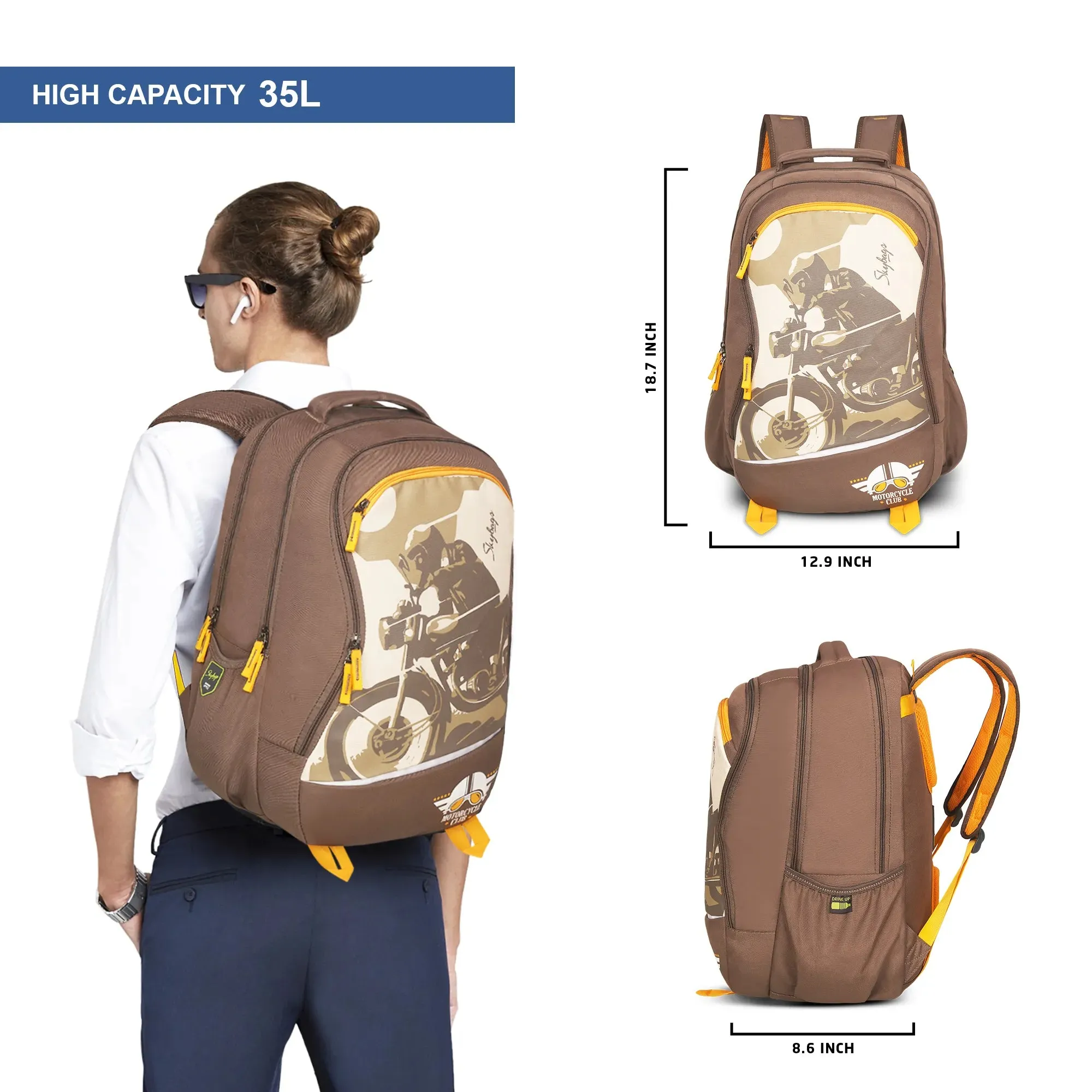 Skybags Offroader Pro  Laptop Backpack  Grey
