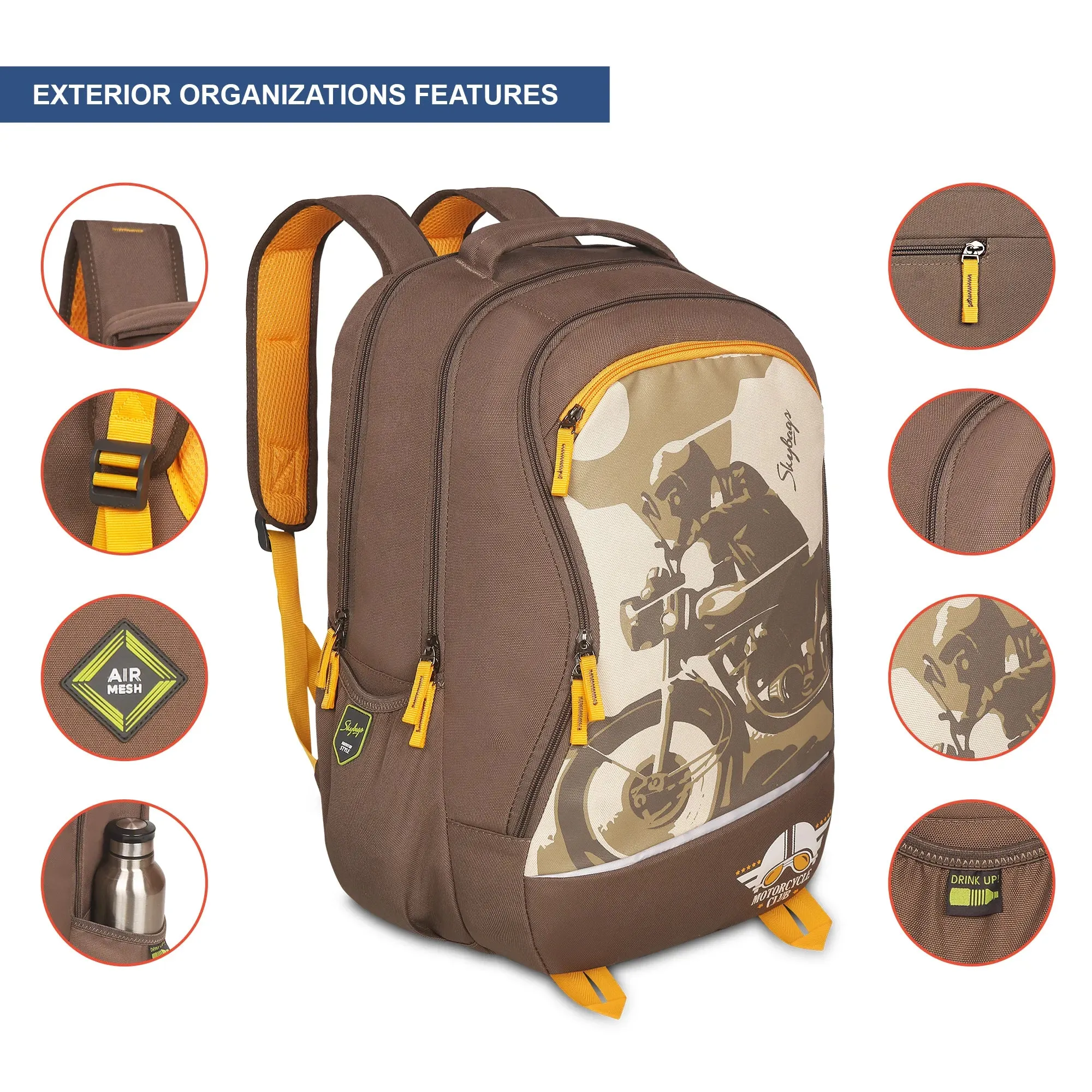 Skybags Offroader Pro  Laptop Backpack  Grey