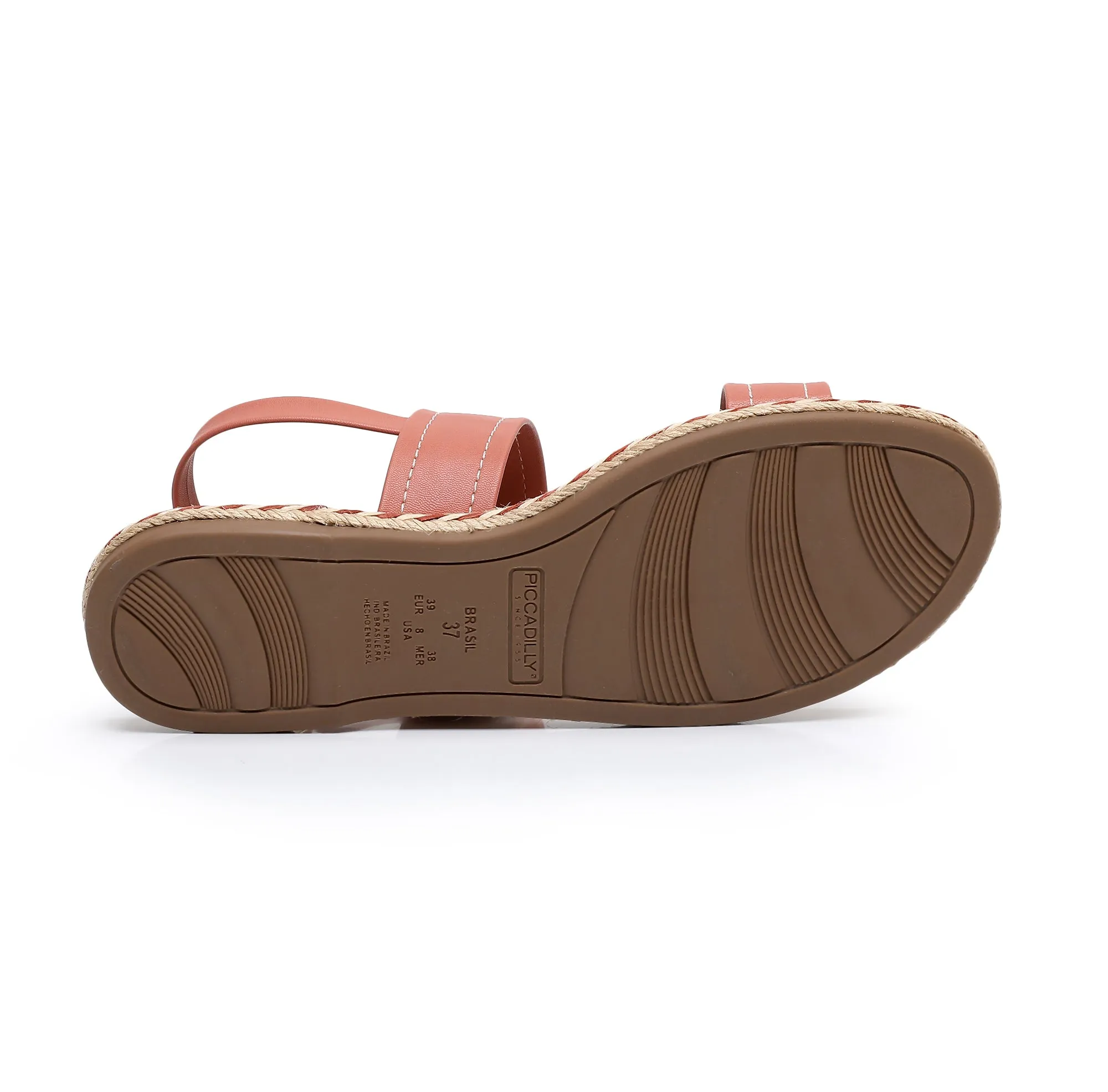 Slip-On Flats with Braided Strap - Coral (404.045)