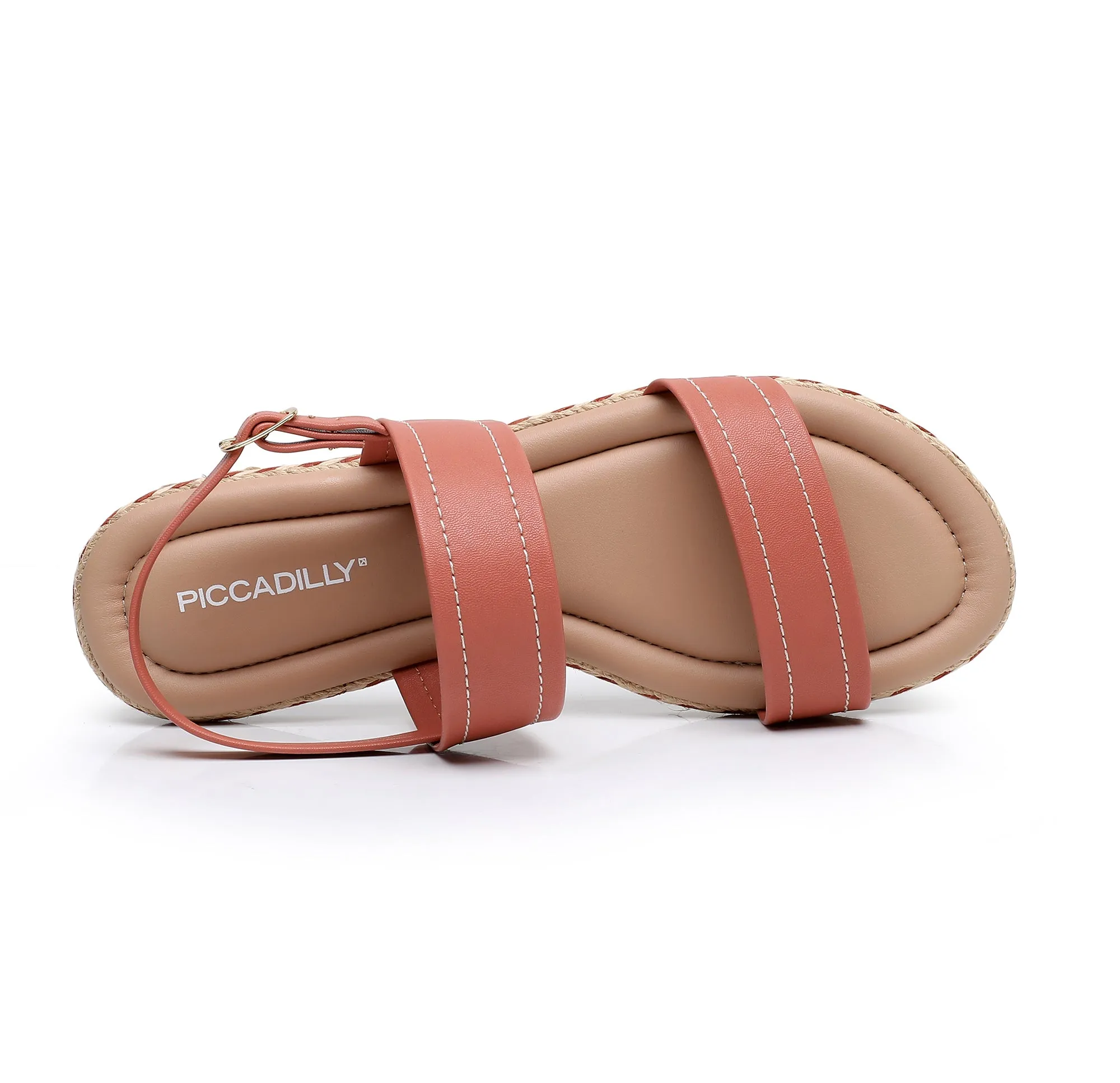 Slip-On Flats with Braided Strap - Coral (404.045)