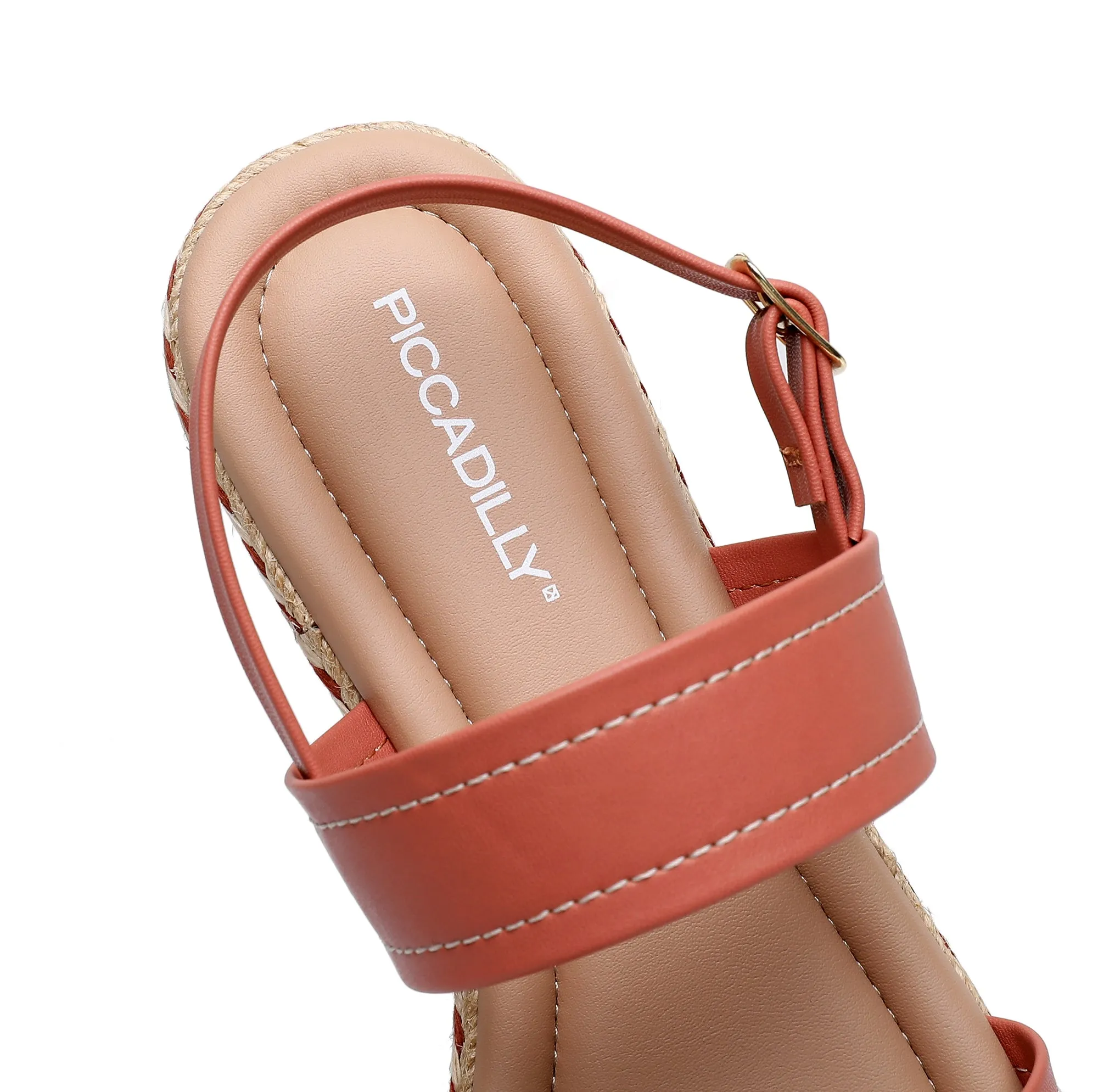 Slip-On Flats with Braided Strap - Coral (404.045)