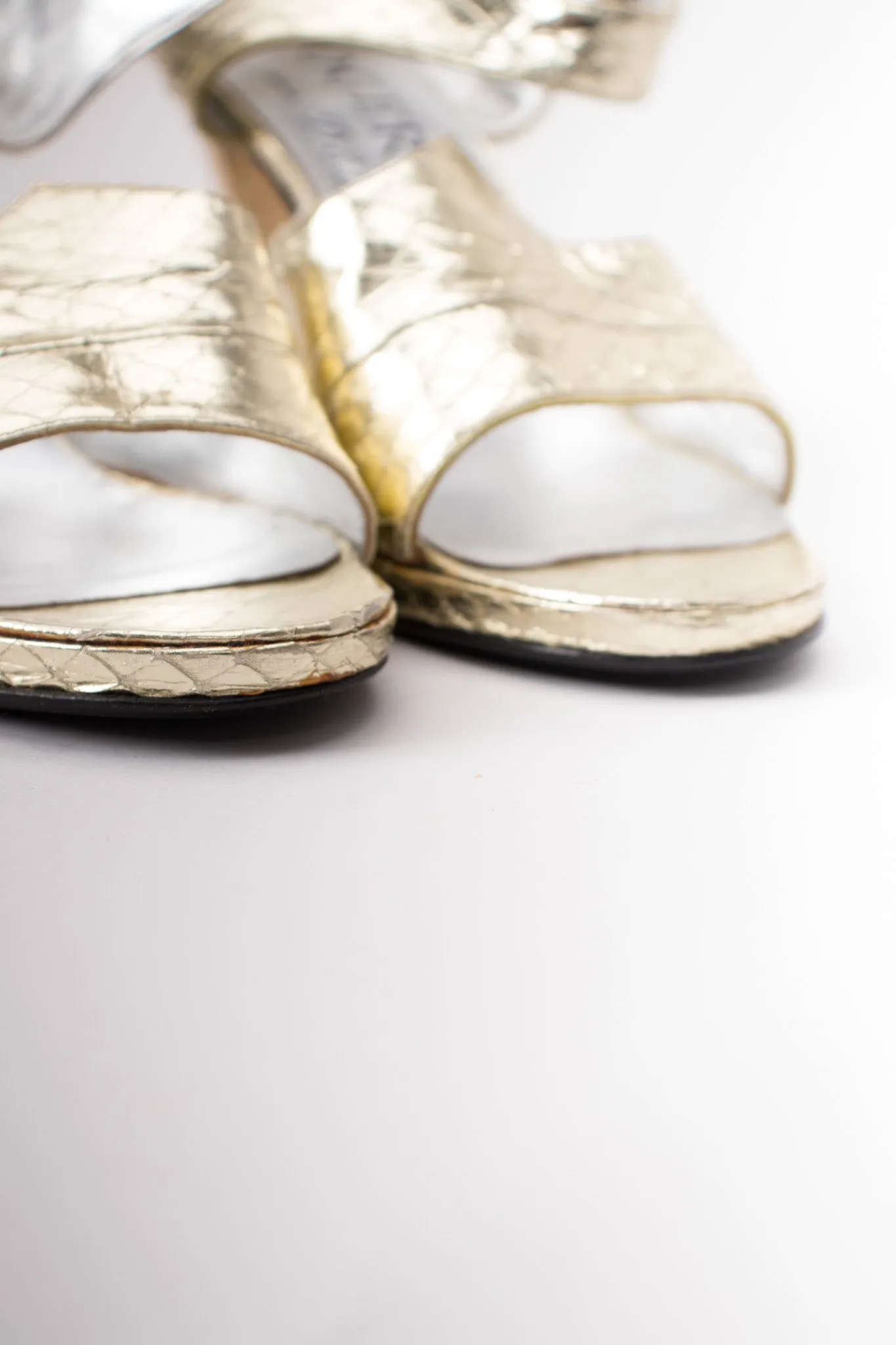 Snakeskin Sculpture Heels