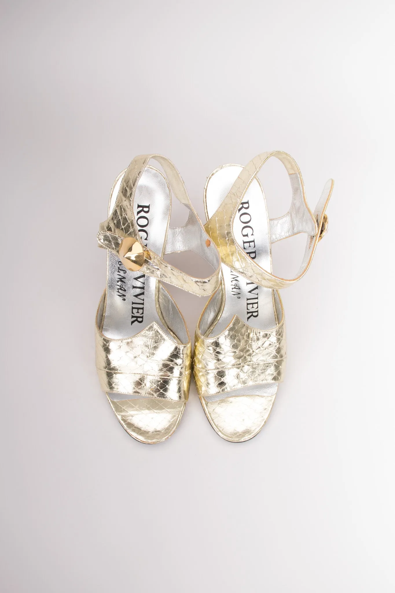 Snakeskin Sculpture Heels