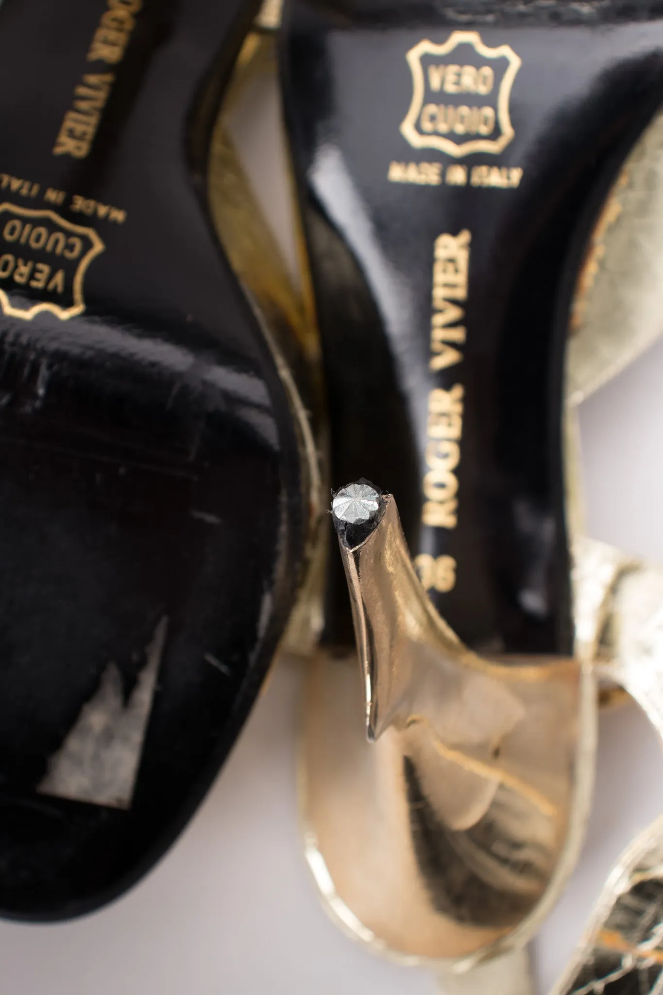 Snakeskin Sculpture Heels