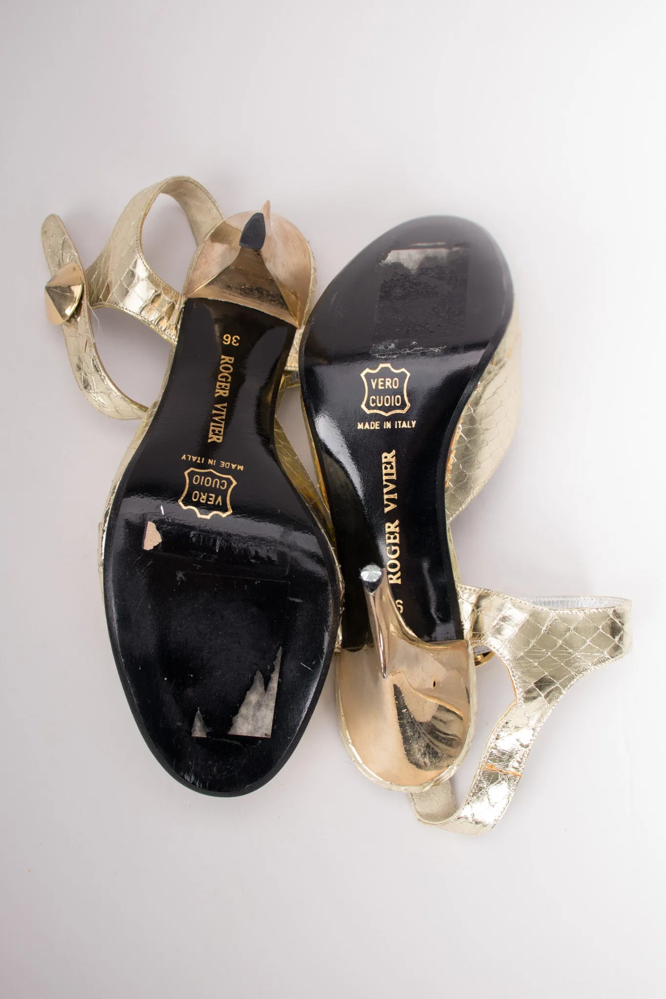 Snakeskin Sculpture Heels