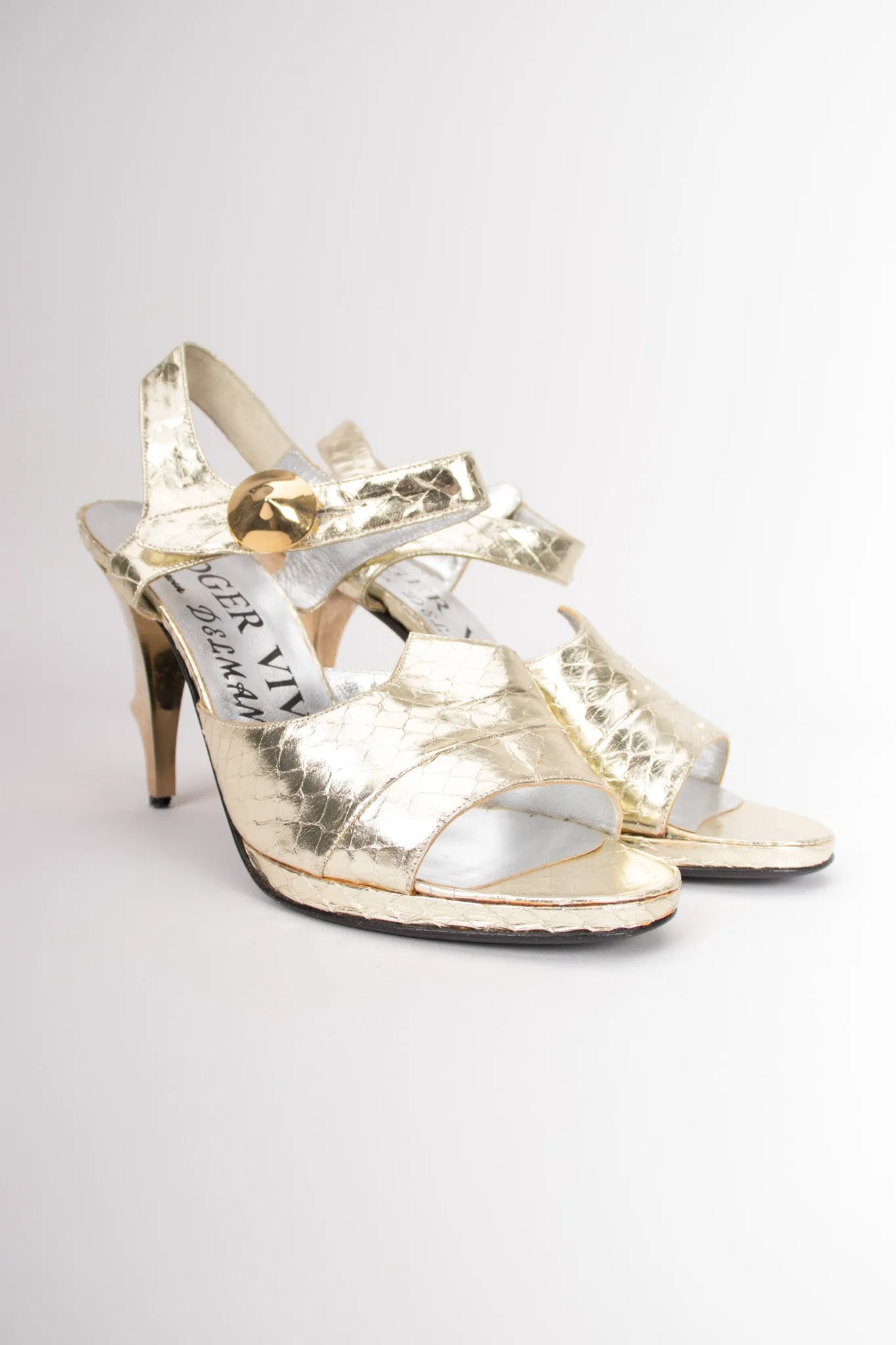 Snakeskin Sculpture Heels