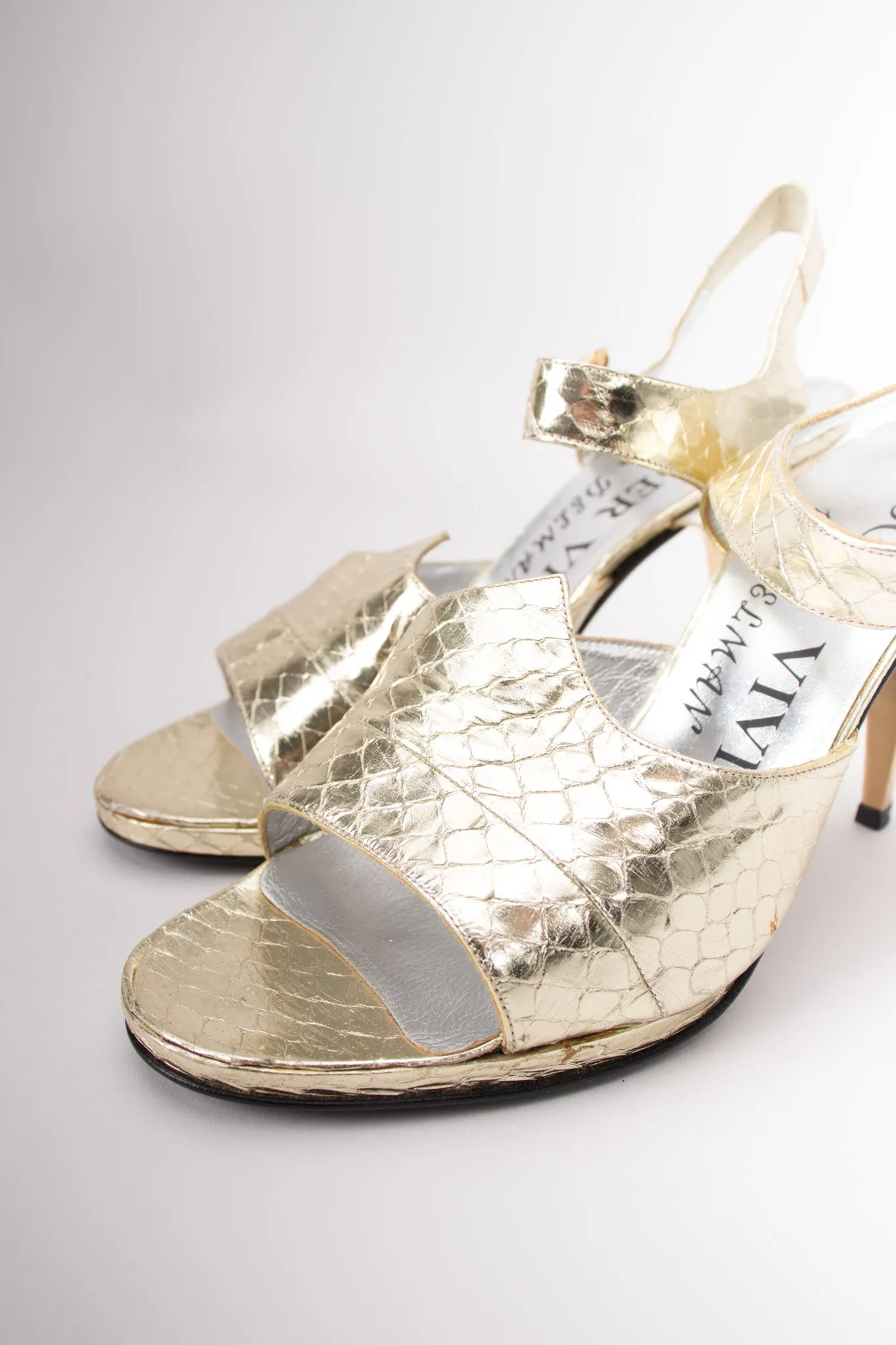 Snakeskin Sculpture Heels