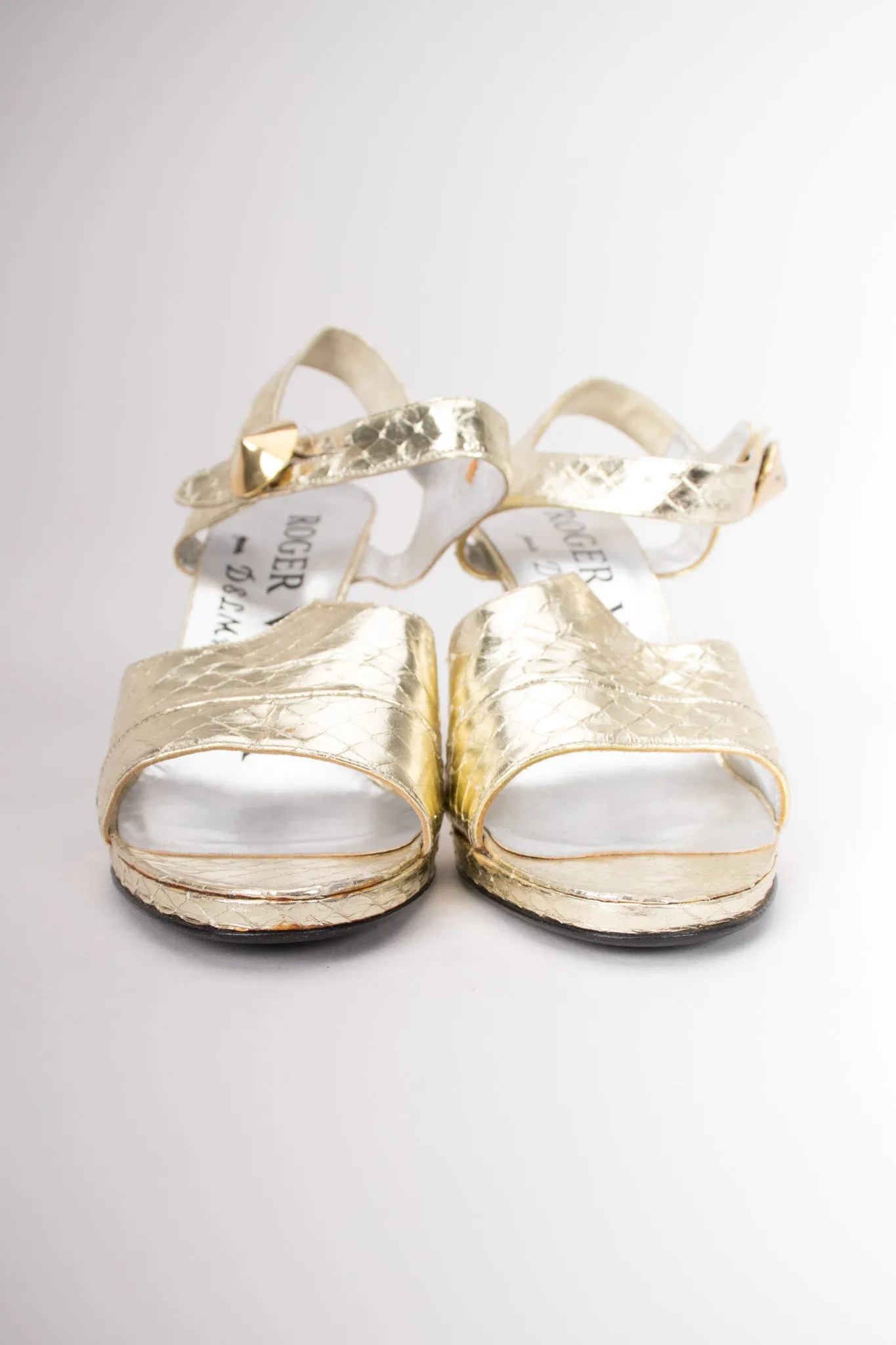Snakeskin Sculpture Heels