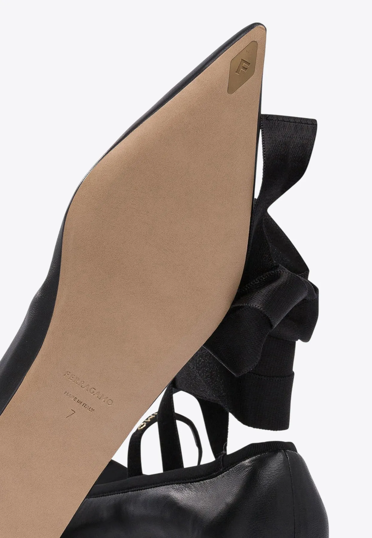 Sofia Wraparound Leather Ballet Flats