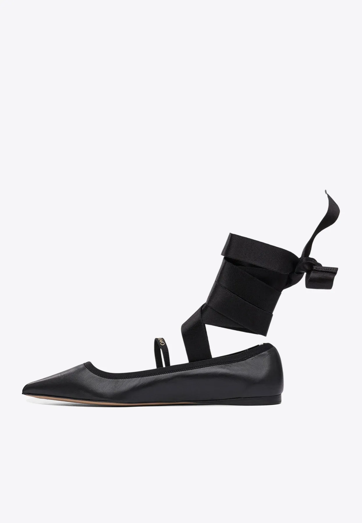 Sofia Wraparound Leather Ballet Flats