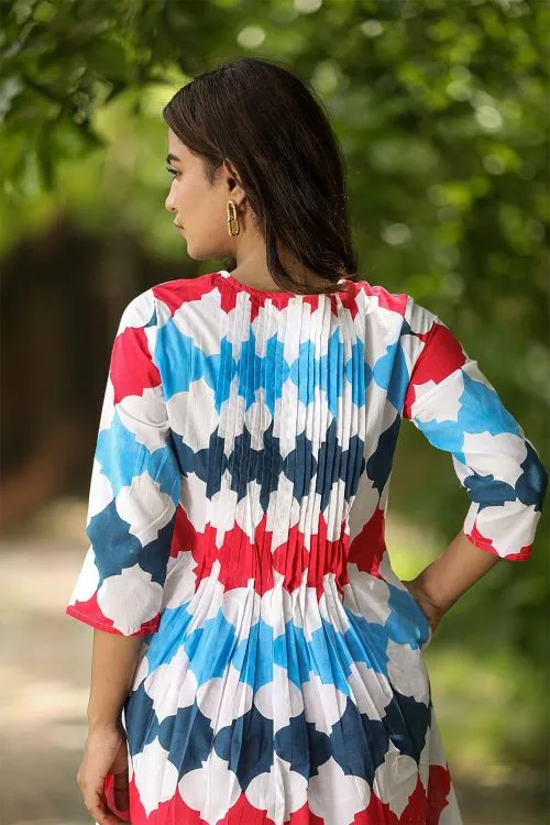 SootiSyahi 'Valley Of Flower' Block Printed Cotton Dress