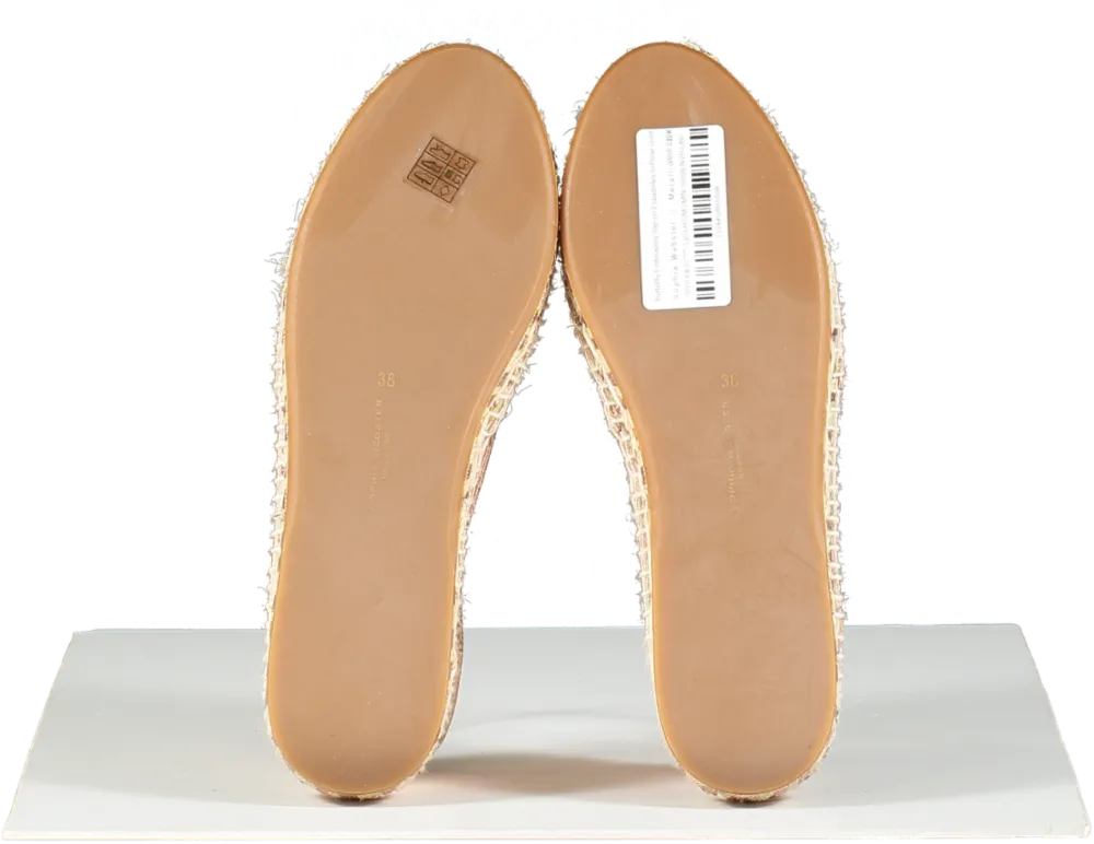 Sophia Webster Rose Gold Leather Butterfly Flats UK 5 EU 38