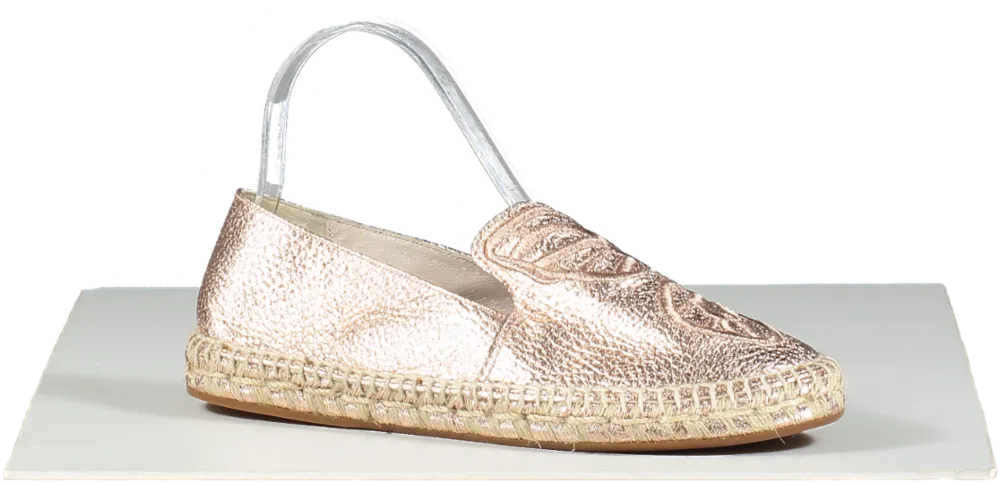 Sophia Webster Rose Gold Leather Butterfly Flats UK 5 EU 38