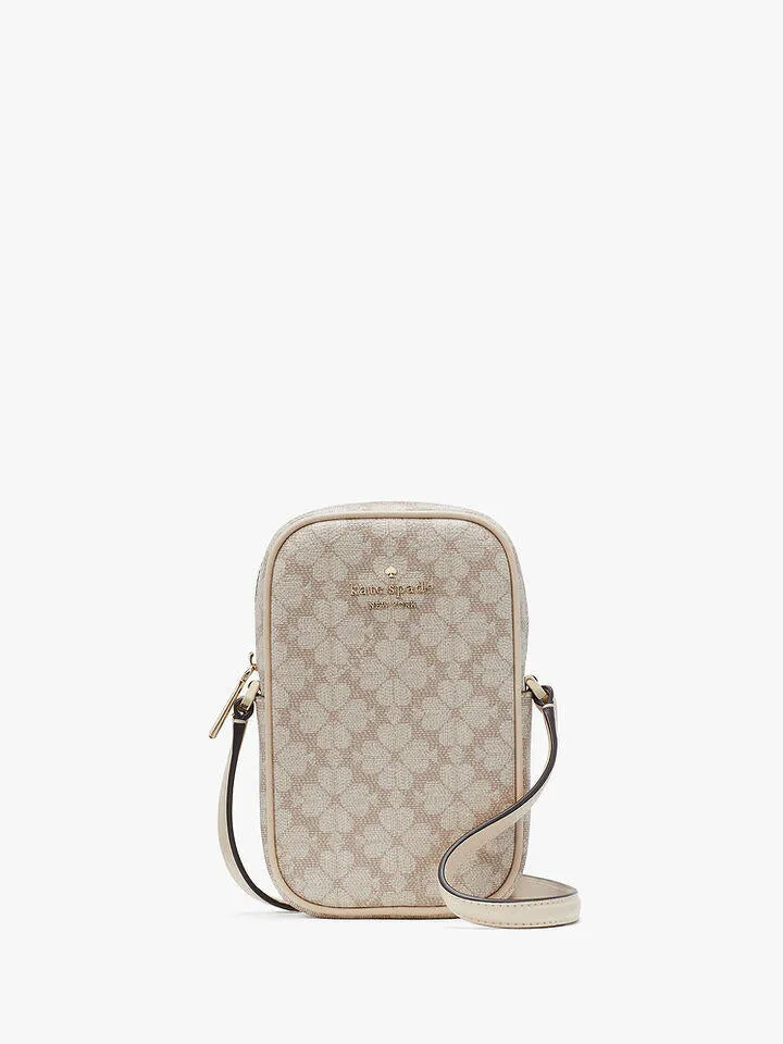 Spade Flower North South Zip Phone Crossbody