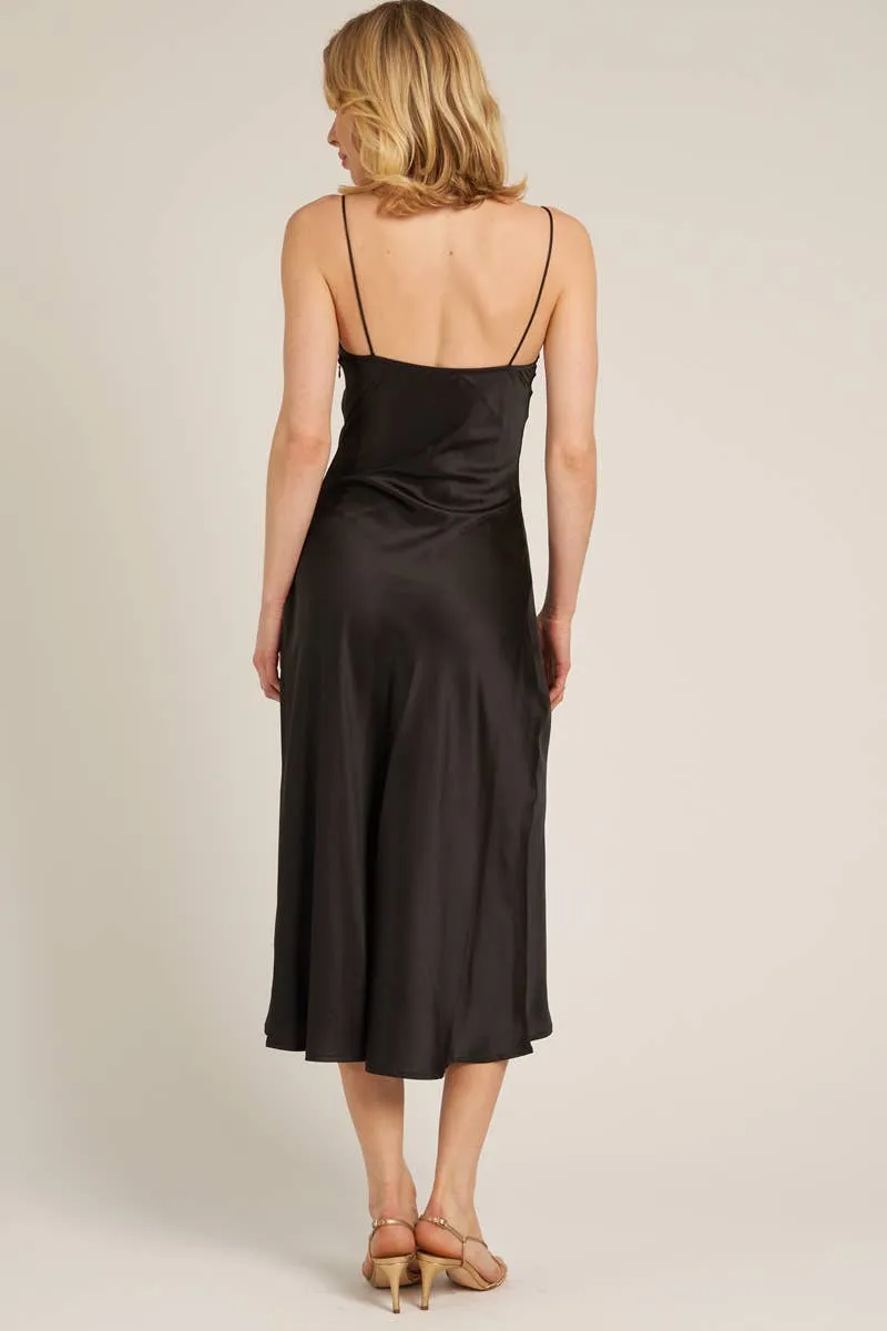 Spaghetti Western Satin Midi Dress