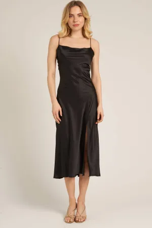Spaghetti Western Satin Midi Dress