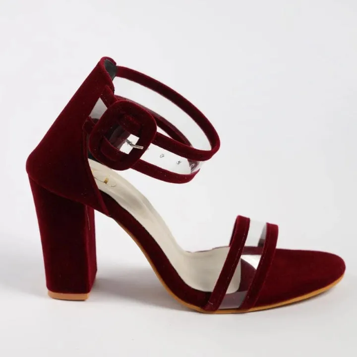 Starlit Ankle Strap Block Heels