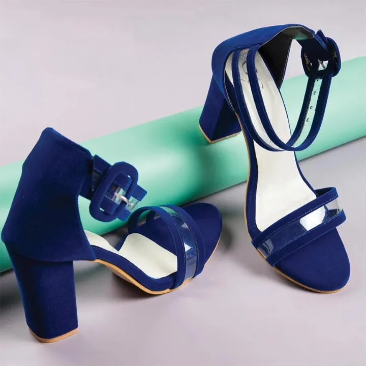 Starlit Ankle Strap Block Heels